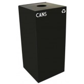 WITT GeoCube Square Recycling Receptacle w/ Round Opening - 32 gallon, Charcoal